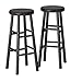 Winsome Wood Oakley Swivel Seat Bar Stools, 2-PC, Espresso Finish, 30.94”