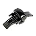 RECHERE 20mm Stainless Steel Push Button Butterfly Deployment Clasp for Leather Watch Band Strap Black