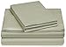 Amazon Brand – Pinzon 400 Thread Count Egyptian Cotton Sateen Hemstitch Sheet Set - Queen, Sage