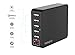 WAWO 35W 6 Port, 1 Qualcomm 2.0 Quick Charge Port Smart USB Wall Charger - Black