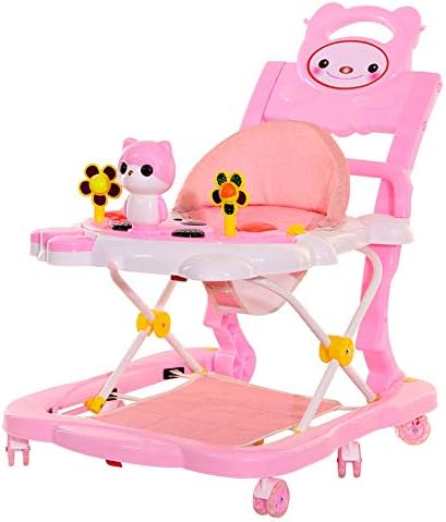 ZGZRXGY 最新のベビーウォーカー、リムーバブルトレイと調節可能な高さ、可愛い学習ウォーカー幼児ウォーカーのベビーカーのベビーカーの女子男の子のためのかわいい学習ウォーカー幼児の歩行者のベビーカー