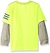 adidas Little Boys' Active Two-fer Tee Shirt, Solar Yellow, 6
