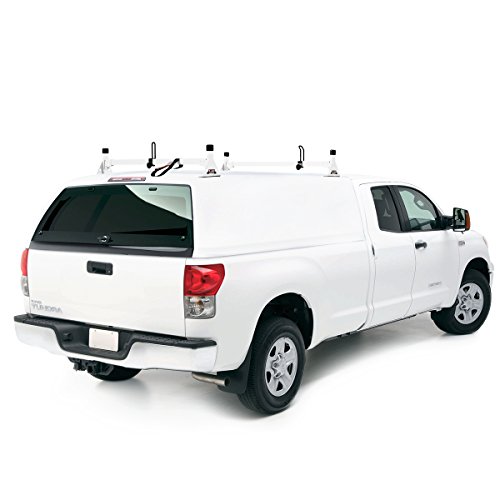 Vantech Universal Pickup Topper 2 Bar Ladder roof Van Rack System 50"-53" White - Thumbnail 2