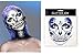 Skull Face Jewels Day of the Death Face Gems for Halloween Face Decals,6-Pack