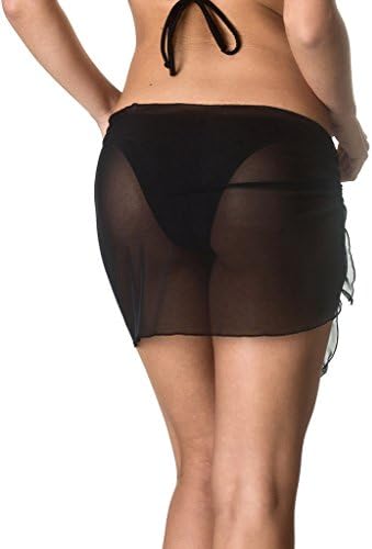 Coqueta Swimwear Sexy Mesh Cover up Beach Sarong Pareo Canga Swimsuit Wrap