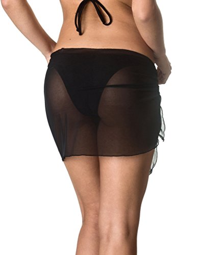 Coqueta Swimwear Sexy Mesh Cover up Beach Sarong Pareo Canga Swimsuit Wrap