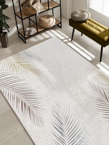 the carpet Mila Teppich – moderner Kurzflor Wohnzimmerteppich mit 3D Hoch-Tief-Effekt, Glanzeffekt & weicher Oberfläche, Fußbodenheizung geeignet, Fed