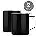 Maars Townie Insulated Coffee Mug, 14 oz | Double Wall Vacuum Sealed Camp Cup | 2 Pack - Black