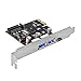 SHINESTAR USB 3.1 PCIe Card, USB C Expansion Card, PCI-e to 3 Port [ 1 X Type C + 2 X Type A ] Adapter, PCI Express Controller Hub for Desktop PC with Low Profile Bracket. 15 Pin SATA Power Connector