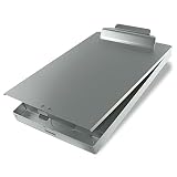 SteelClip #1 Aluminum Storage Clipboard - Highest Quality for Everyday use - Aluminum Forms Holder with Top Hinged Opening and Self-Locking Latch