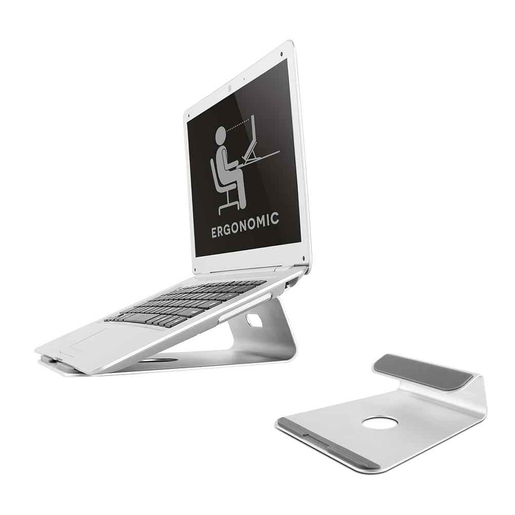 Newstar NSLS025 Raised Aluminium Laptop Stand - Silver