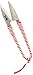 Kotobuki Traditional Japanese Thread Scissors, Red and White Wrapped Handle