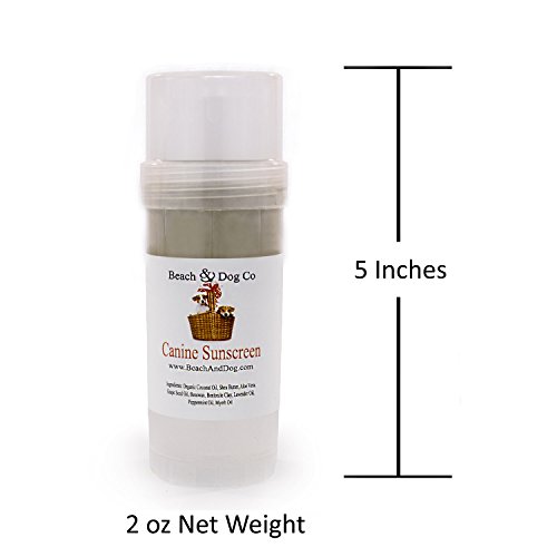 Beach & Dog Co Canine Sunscreen - Zinc Oxide Free - All Natural and Organic Formula for Dogs (2 oz Twist Stick)