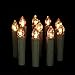 Youngerbaby Set of 10 Warm White Flickering Battery Operated LED Taper Candle with Remote Control for Christmas Decorations/Candelabras/Candle Chandeliers-(0.7''Dia x 4''Height)Batteries Not Included