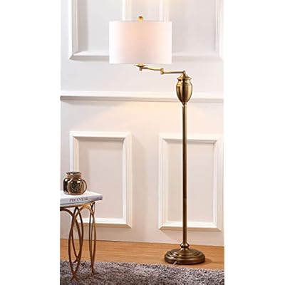 SAFAVIEH Lighting Collection Antonia Traditional Farmhouse Swivel Swing Arm Gold 60-inch Living Room Bedroom Home Office…