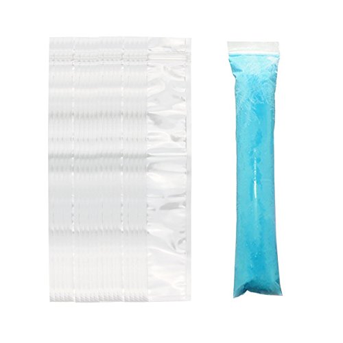 Ice Popsicle Mold Bags, Naisidier 150Pcs Disposable Zip-Top Ice Pop Molds with 5 Ice Pop Sleeves, Summer Ice Pop Making Molds for Yogurt Juice Fruit Ice Candy