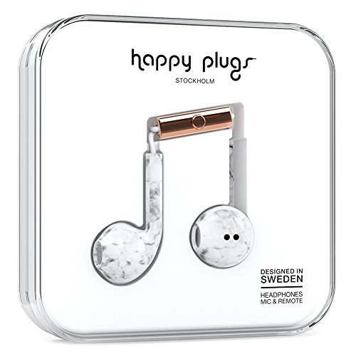 Happy Plugs Earpod Plus, White Marble (7828) Happy Plugs Earpod Plus, White Marble (7828)