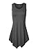 Made By Johnny WT671 Womens Handkerchief Hem Tank Tunic Top XXXXXL Heather_Charcoal