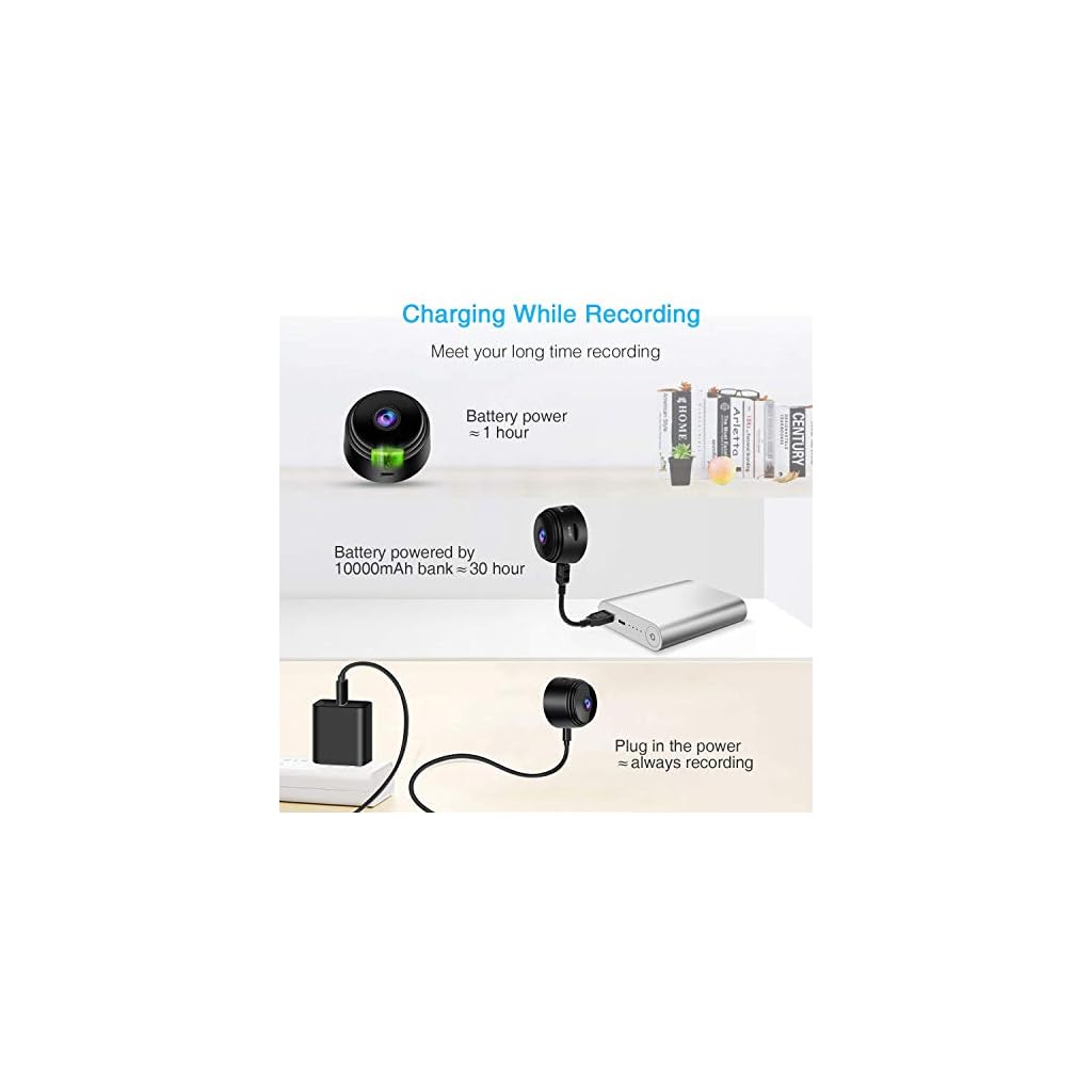 OVEHEL Mini WiFi Spy Camera HD 1080P Wireless Hidden Camera Video