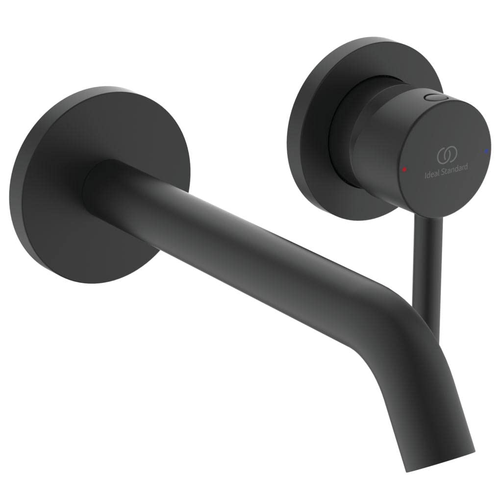 Ideal Standard Ceraline A6938XG Wall-Mounted Basin Mixer Tap Flush-Mounted Silk Black