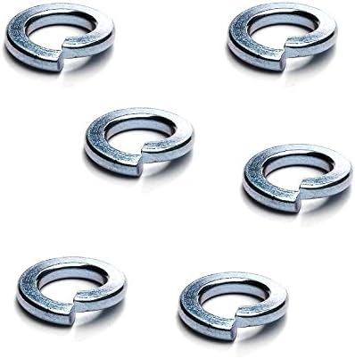 Merriway BH04869 (40 Pcs) Split Lock Spring Washer Steel M10 - Pack of 40 Pieces, silver, 10 millimeters