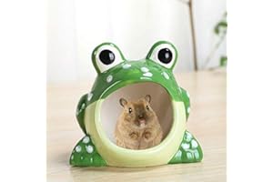 CHUQIANTONG Ceramic Hamster Hideout Small Animal House Critter Bath, Ideal for Dwarf Hamsters and Gerbils, Pet Hideout Hut Cave
