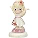 Precious Moments Girl in Floral Skirt I Can Do All Things Porcelain Figurine 185081, One Size, Multi