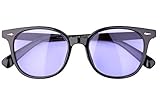 Beison Classic Wayfarer Glasses Sunglasses Tinted Lens UV400 Protection (Black frame / Purple lens, 51mm)
