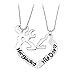 Birthday Gift Her Buck And His Does Deer Necklace Set For Couples Valentine's Day Gift(2 pieces)