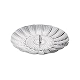 Decen Steamer Basket 100% Stainless Steel Vegetable Steamer, 5.3-Inch Expands to 9.3-Inch Folding Collapsible Insert for Various Size Pots