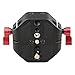 CAMVATE Camera 15mm Rod Type Universal Baseplate For Canon C100/300/500(Red)