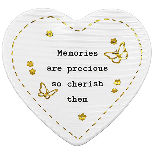 Thoughtful Words - Heart Trinket Tray Dish - Memories Are Precious - Accessory for The Home