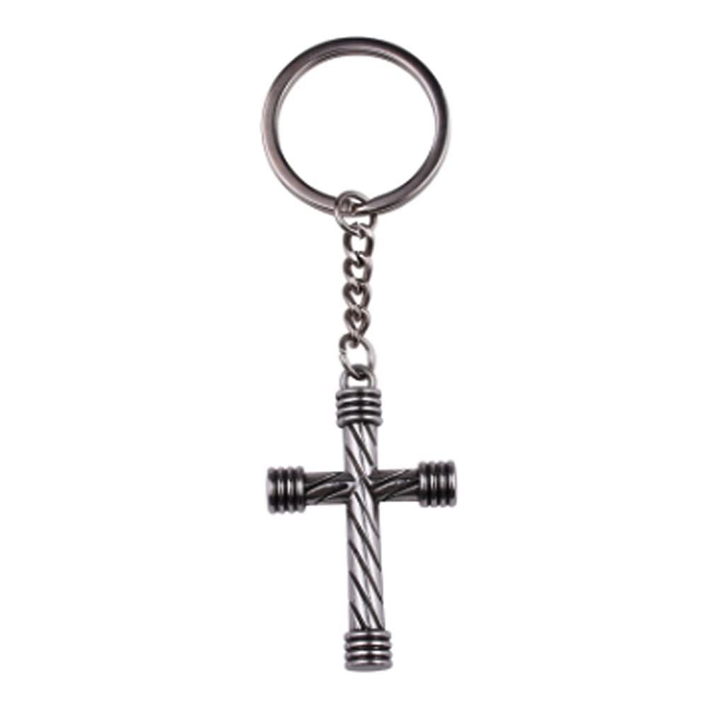 ARFUKA Keyring Cross Pendant Keychain Metal Key Chain Keyring, Christmas/Birthday Gift for Men and Women