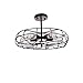 YOBO Lighting Oil Rubbed Bronze Vintage Barn Metal Ceiling Chandelier, 5 Light Close to Ceiling Semi Flush Mount Light