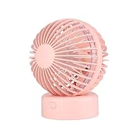 Alamana 5V Creative Mini Portable Quiet USB Desk Fan Office Electric Oscillating Table Air Cooler Pink