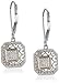 Sterling Silver and 14k Yellow Gold Art Deco with Diamond Accent Drop Earrings