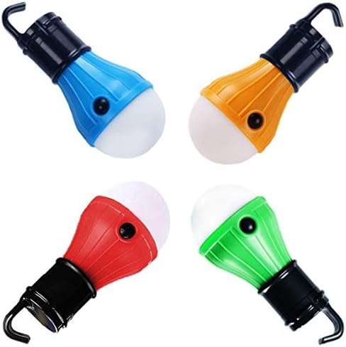 Viewpick LED Lantern Tent Camping Light 4 Pack Portable LED Tent Lamp Emergency Light Bulb Battery Operated 3 Mode Night Light for Backpacking Hiking Fishing Shed Playhouse Indoor Outdoor Activities