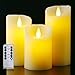 Kosole Flameless Battery Candles with Remote Timer Set 4
