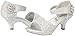 SHOEDEZIGNS Lucita Jan 14Km Little Girls Rhinestone Heel Platform Dress Sandals Silver,Silver,1