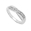 La Collection Bague Diamants : Bague Argent et le set en Diamants 0.04Ct authentiques, pour le Cadeau,Eternite…
