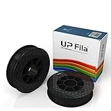 UP Fila C-21-02 ABS Plastic Filament, Black, 2 x 500 g Rolls (Pack of 2)