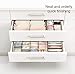DIMJ Drawer Organisers Dividers 4 Packs Closet Organizer, Storage Boxes and Wardrobe Organiser with Lid for Underwear, Bras, Socks, Ties, Scarves (4pcs Beige)