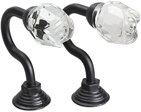 Cucumis High Grade Rose Head Crystal Curtain Hook 1 Double (Black)