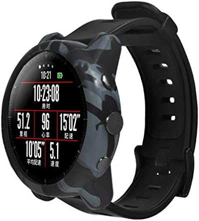 Compatible Xiaomi Huami Amazfit Stratos 2/2S Watch Case, SHUDAGE Camouflage Pattern Soft PC Full Protective Case Cover Protector for Xiaomi Huami Amazfit Stratos 2/2S (gray)