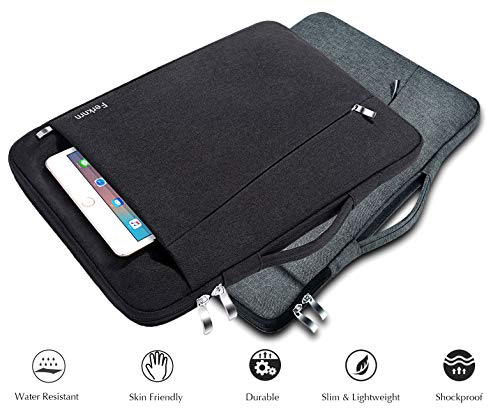 Ferkurn 14 15 inch 15.6 inch Laptop Sleeve Carrying with Handle Compatible MacBook 16/15, Surface Laptop, Ultrabook Ideapad, HP Envy Chromebook Probook, Inspiron, Asus,Computer Laptop Case Black