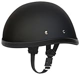 Daytona Eagle Flat Black Skull Cap Novelty Motorcycle Helmet [Medium]