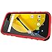 Motorola Moto E2 case,J0-box-mall Rugged Armor[Heavy duty][shockproof],Rubber+Hard case cover with kickstand case for Motorola Moto E2(2nd Gen only).-Red