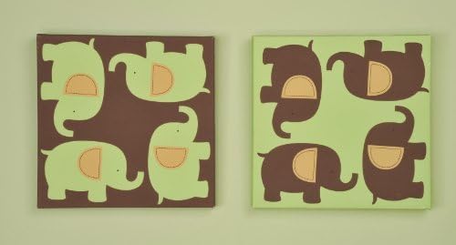 1 X Mod Elephant Nursery Canvas Wall Art