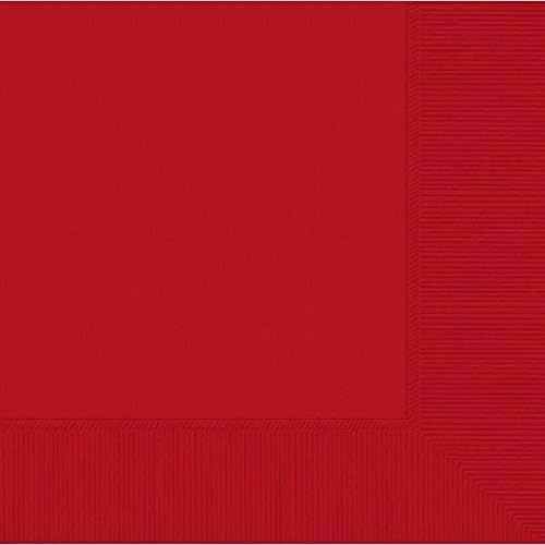 Amazon Com Amscan 61215 40 Servilletas De 2 Capas 50 Unidades Color Rojo Home Kitchen