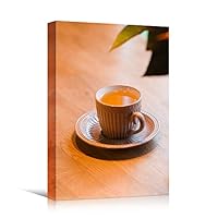 Canvas Wall Art Tea Coffee Drinks Farmhouse/Country Kitchen Multicolor Photography Relax/Calm - 12x18 inches